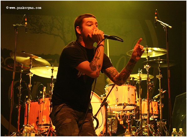 (Digital Image) Edmonton, AB: April 5, 2007: James "Buddy" Nielsen, lead vocalist with Senses Fail performs at