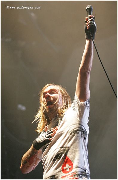 (Digital Image) Edmonton, AB: April 5, 2007:  Bert McCracken, vocalist with The Used performs at Taste of Chaos, April 5, 2007 a