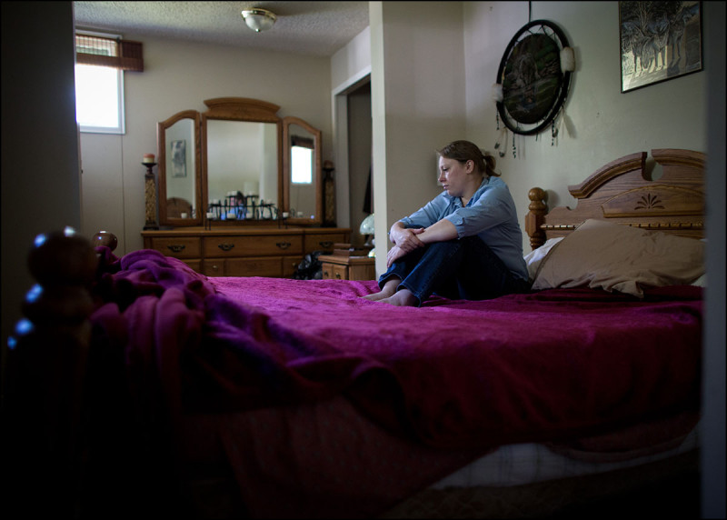 WARBURG, ALTA.: JULY,26, 2013: — Jamie Sullivan poses for a photo in her bedroom in her home near Warburg, Alta.  on July 26, 2013.  (Ryan Jackson / Edmonton Journal)