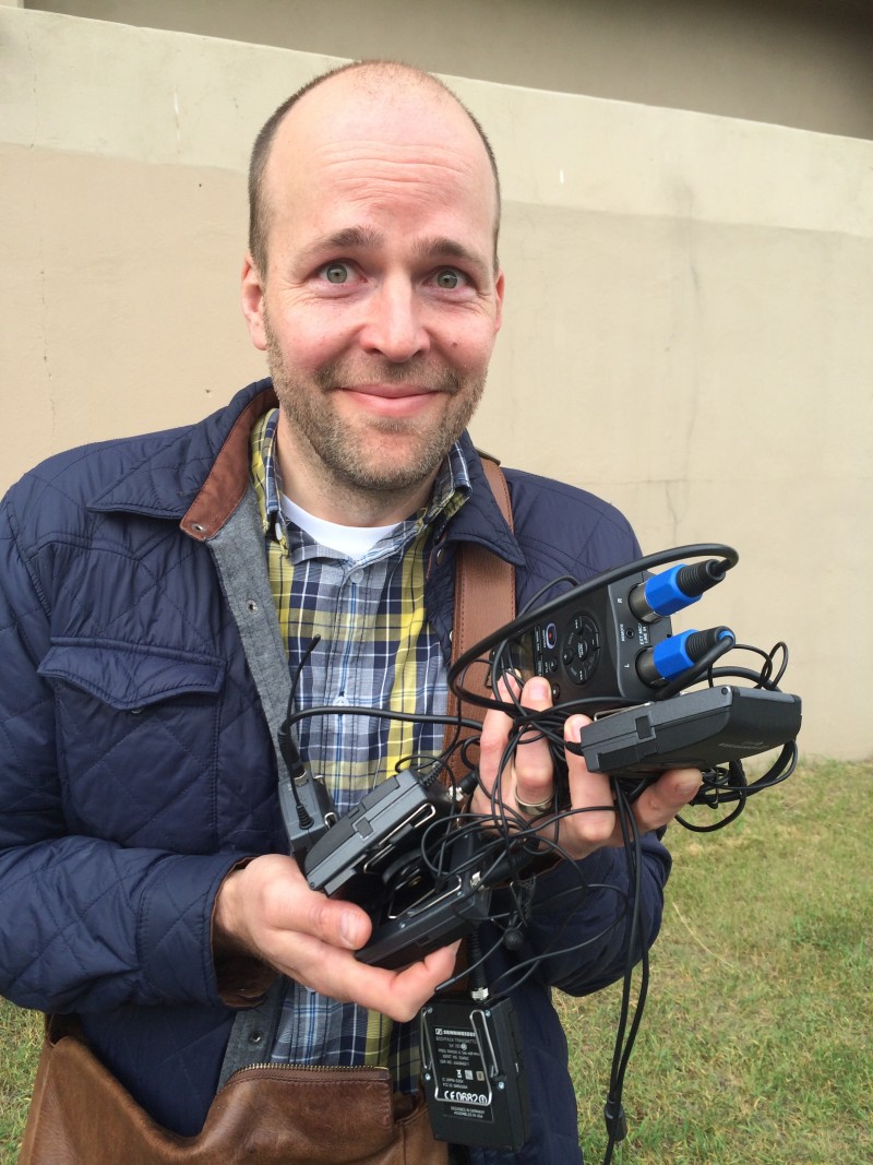 I made Brent carry A LOT of wireless mics and backup audio devices. You can only record it once!