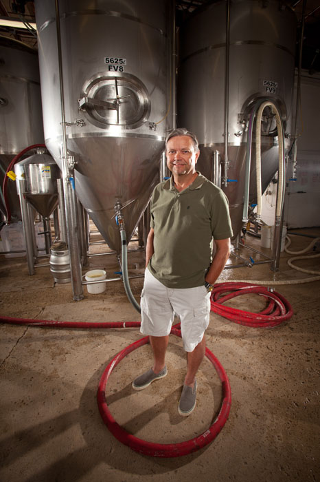 Neil Herbst, owner of Alley Kat Brewing Company poses for a photo in his brewery in Edmonton on August 27, 2012.